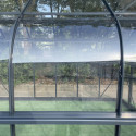 Serre de jardin Comtesse 13m² en aluminium anthracite et verre trempé 4mm - Green Protect