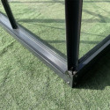Serre de jardin Comtesse 13m² en aluminium anthracite et verre trempé 4mm - Green Protect