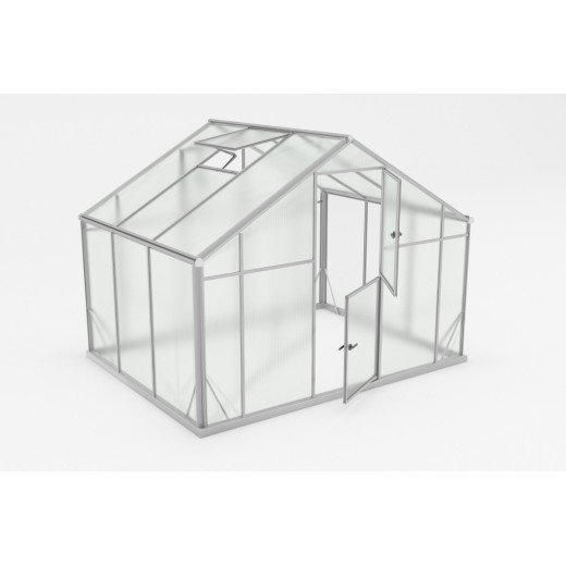 Serre de jardin 6,38m² en aluminium et polycarbonate 6mm Sanus UP! XL7 – Gampre