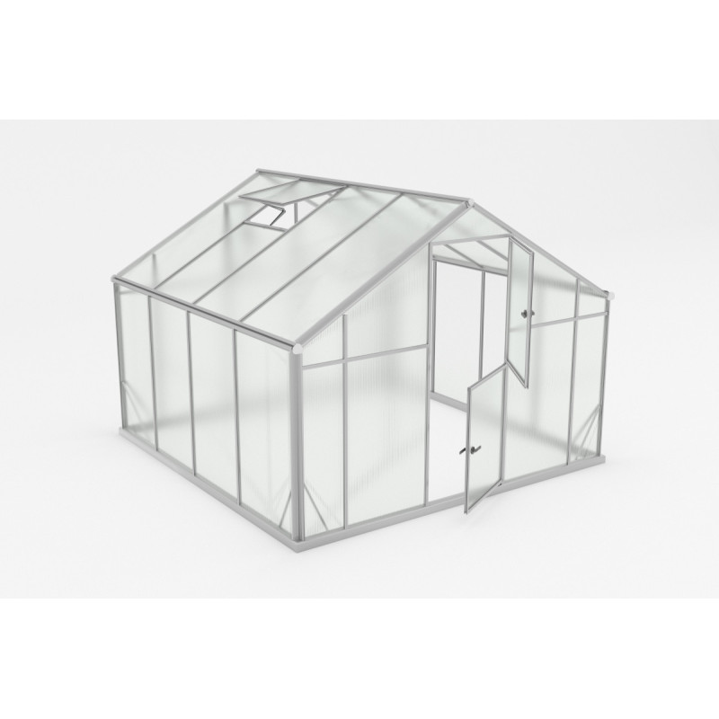 Serre de jardin 8,41m² en aluminium et polycarbonate 6mm Sanus UP! XL9 – Gampre