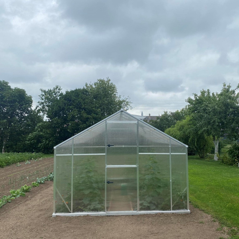 Serre de jardin 12,5m² en aluminium et polycarbonate 6mm Sanus UP! XL12 – Gampre