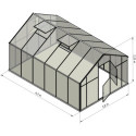 Serre de jardin 12,5m² en aluminium et polycarbonate 6mm Sanus UP! XL12 – Gampre