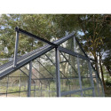 Serre de jardin Comtesse 14,64m² en aluminium anthracite et verre trempé 4mm - Green Protect