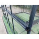 Serre de jardin Comtesse 14,64m² en aluminium anthracite et verre trempé 4mm - Green Protect