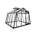 Serre de jardin S104 9,12m² en aluminium laqué noir et verre trempé BLACKLINE – ACD	