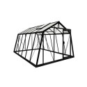 Serre de jardin S106 13,62m² en aluminium laqué noir et verre trempé BLACKLINE – ACD	