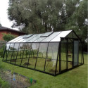 Serre de jardin S208 22,53m² en aluminium laqué noir et verre trempé BLACKLINE – ACD