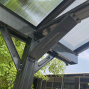 Carport grande hauteur anthracite en aluminium 3,59x6,36m et polycarbonate 6mm