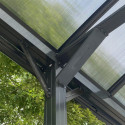 Carport grande hauteur anthracite en aluminium 3,60x5,07m et polycarbonate 6mm
