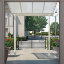 Toit de terrasse 224x224cm en aluminium blanc et polycarbonate 6mm SIERRA - Canopia by Palram