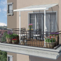 Toit de terrasse 224x224cm en aluminium blanc et polycarbonate 6mm SIERRA - Canopia by Palram