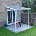 Toit de terrasse 224x224cm en aluminium blanc et polycarbonate 6mm SIERRA - Canopia by Palram
