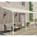 Toit de terrasse 224x448cm en aluminium blanc et polycarbonate 6mm SIERRA - Canopia by Palram