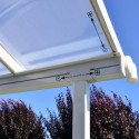 Toit de terrasse 224x448cm en aluminium blanc et polycarbonate 6mm SIERRA - Canopia by Palram