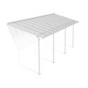 Toit de terrasse 224x670cm en aluminium blanc et polycarbonate 6mm SIERRA - Canopia by Palram