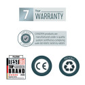 Toit de terrasse 224x670cm en aluminium blanc et polycarbonate 6mm SIERRA - Canopia by Palram
