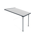 Toit de terrasse 300x305cm en aluminium gris et polycarbonate 8mm FERIA - Canopia by Palram