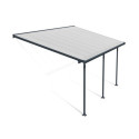 Toit de terrasse 300x546cm en aluminium gris et polycarbonate 8mm FERIA - Canopia by Palram