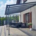Toit de terrasse 300x546cm en aluminium gris et polycarbonate 8mm FERIA - Canopia by Palram