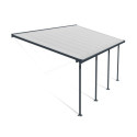 Toit de terrasse 300x610cm en aluminium gris et polycarbonate 8mm FERIA - Canopia by Palram