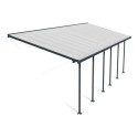Toit de terrasse 300x851cm en aluminium gris et polycarbonate 8mm FERIA - Canopia by Palram