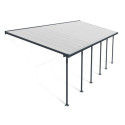 Toit de terrasse 300x915cm en aluminium gris et polycarbonate 8mm FERIA - Canopia by Palram