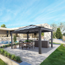 Tonnelle de jardin en alu et polycarbonate 422x422cm Dallas – Canopia by Palram