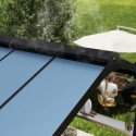 Abri BBQ 180x224cm en alu noir et polycarbonate gris AUSTIN – Canopia by Palram