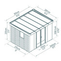 Bureau de jardin en aluminium et bois composite 10,1m² - isolation triple paroi Copenhagen – Canopia by Palram
