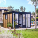 Bureau de jardin en aluminium et bois composite 10,1m² - isolation triple paroi Copenhagen – Canopia by Palram