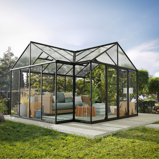 Serre de jardin en alu et polycarbonate 16m² Triomphe – Canopia by Palram