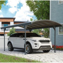Carport en alu gris et polycarbonate bronze 1 voiture 14,6m² Victoria 5000 - Canopia by Palram