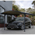Carport en alu gris et polycarbonate bronze 1 voiture 14,6m² Victoria 5000 - Canopia by Palram
