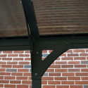Carport en alu gris et polycarbonate bronze 1 voiture 14,6m² Victoria 5000 - Canopia by Palram