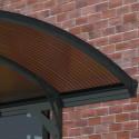 Carport en alu gris et polycarbonate bronze 1 voiture 14,6m² Victoria 5000 - Canopia by Palram