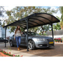 Carport en alu gris et polycarbonate bronze 1 voiture 14,6m² Victoria 5000 - Canopia by Palram