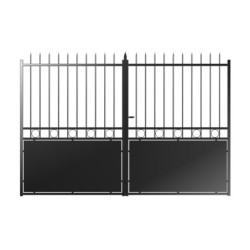 Portail battant semi-ajouré en acier 300x200cm AMBRE - noir - ROY