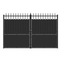 Portail battant plein en acier 300x200cm AMBRE - noir - ROY