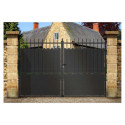 Portail battant plein en acier 300x200cm AMBRE - noir - ROY