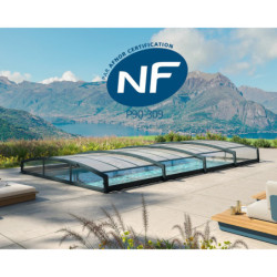 Abri de piscine télescopique MAJORCA 6x4m en aluminium et polycarbonate – Canopia byPalram