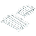 Abri de piscine télescopique MAJORCA 6x4m en aluminium et polycarbonate – Canopia byPalram