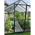 Serre de jardin Hybrid 7,92m² en verre trempé et polycarbonate Sanus L8 - Gampre