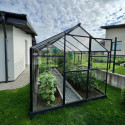 Serre de jardin Hybrid 9,8m² en verre trempé et polycarbonate Sanus L10 - Gampre