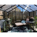 Serre de jardin Hybrid 9,8m² en verre trempé et polycarbonate Sanus L10 - Gampre