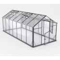 Serre de jardin Hybrid 11m² en verre trempé et polycarbonate Sanus L11 - Gampre