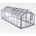 Serre de jardin Hybrid 12,54m² en verre trempé et polycarbonate Sanus L12 - Gampre