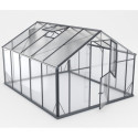 Serre de jardin Hybrid 10,44m² en verre trempé et polycarbonate Sanus XL10 – Gampre
