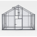 Serre de jardin Hybrid 12,5m² en verre trempé et polycarbonate Sanus XL12 – Gampre