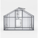 Serre de jardin Hybrid 18,6m² en verre trempé et polycarbonate Sanus XL18 – Gampre