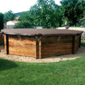 Bâche hiver en PVC - couleur gris foncé – pour piscine TATIHOU – Just'aposé